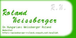 roland weissberger business card
